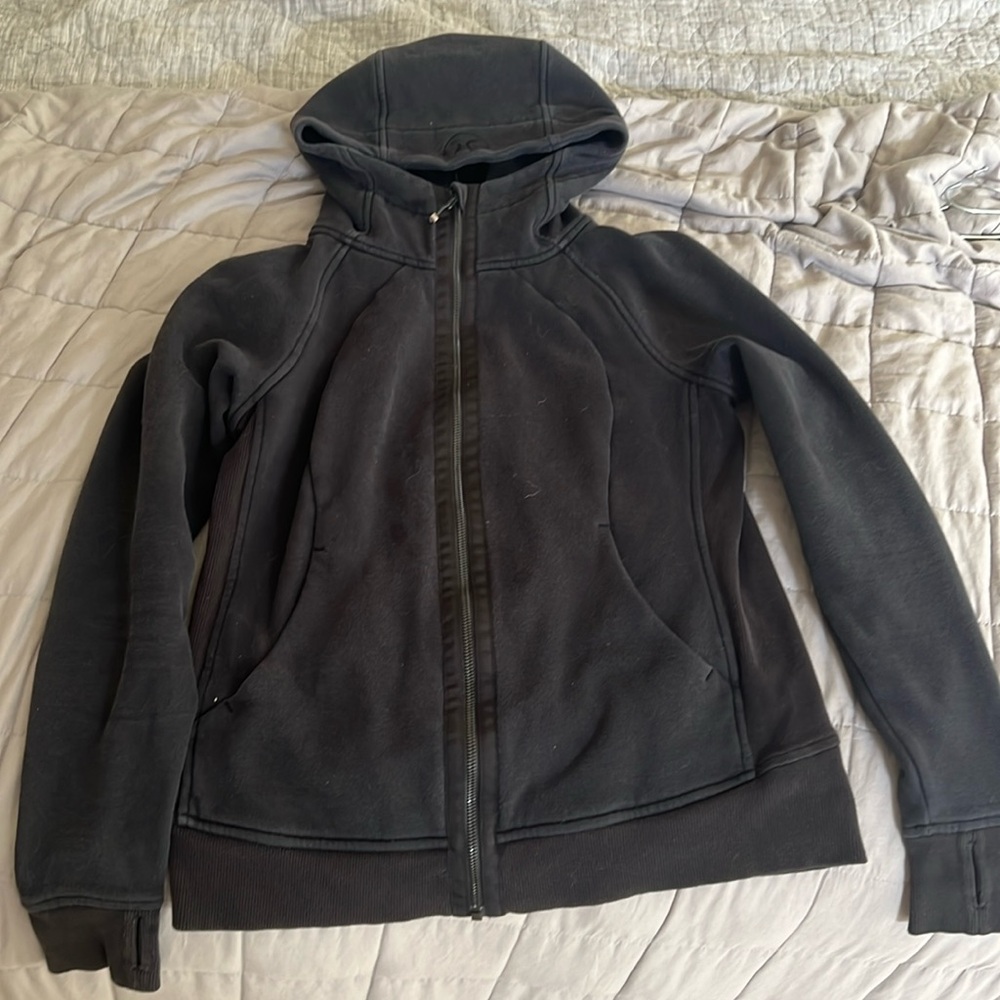 LuluLemon Scuba zip up black hoodie 10